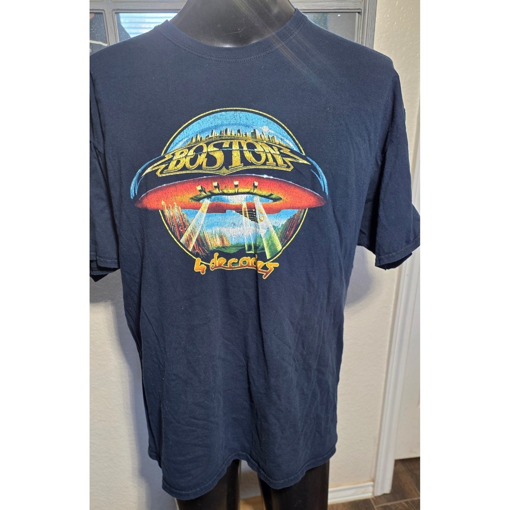 Boston Band 40th Anniversary Tour 2016 T-Shirt Mens 2XL Black 4 Decades Graphic